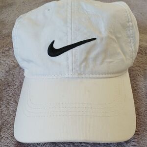 Nike White And Black Adjustable Cap